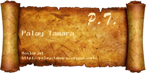 Palay Tamara névjegykártya